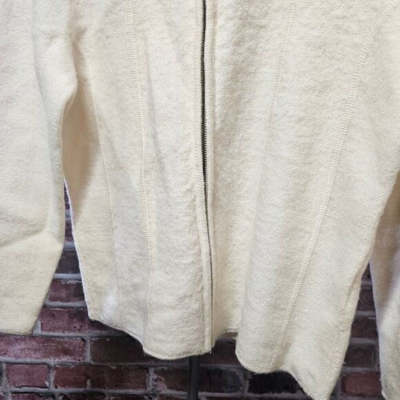 Women's CASUAL CORNER ANNEX Petite Zip Up Cardigan Sweater Medium Vintage - Picture 4 of 7